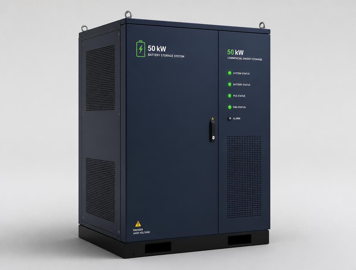 Erhvervsbatteri 50 kW batterianlæg
